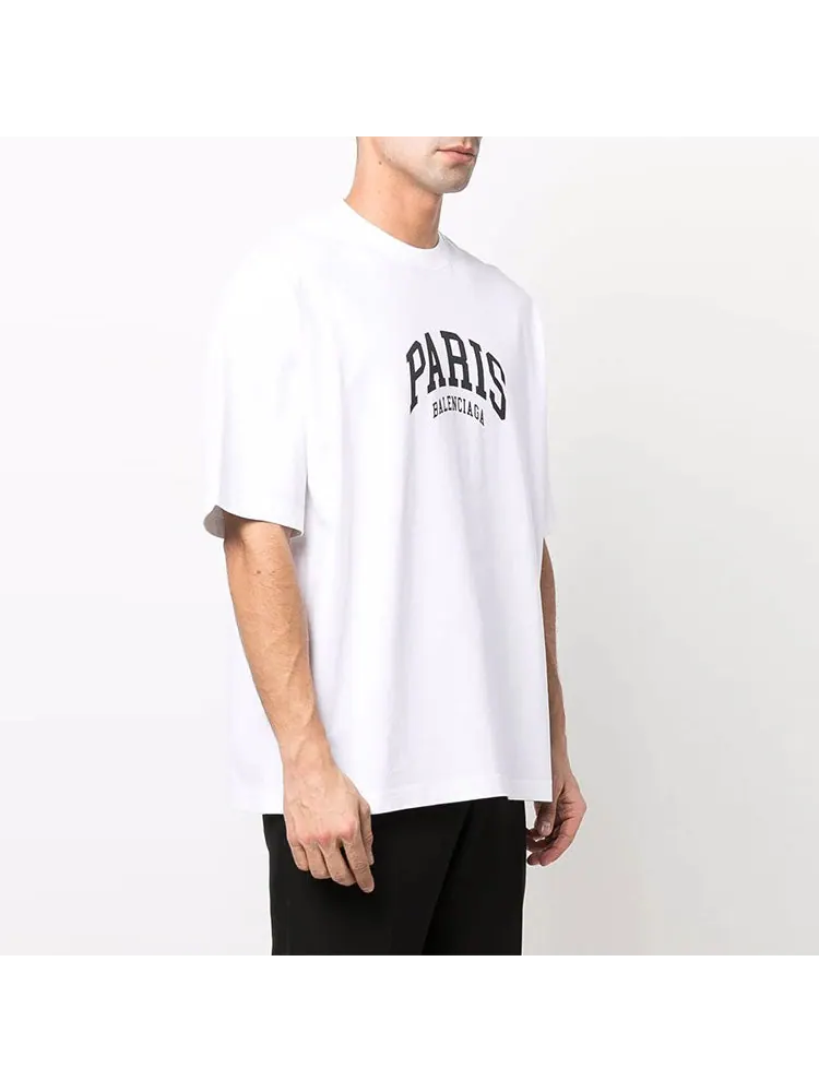 Футболка Balenciaga Cities Paris T-shirt Medium Fit 'White' — изображение 5 из 5, белый
