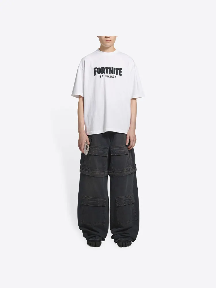Футболка Balenciaga X Fortnite©2021 Medium Fit — изображение 3 из 3, белый