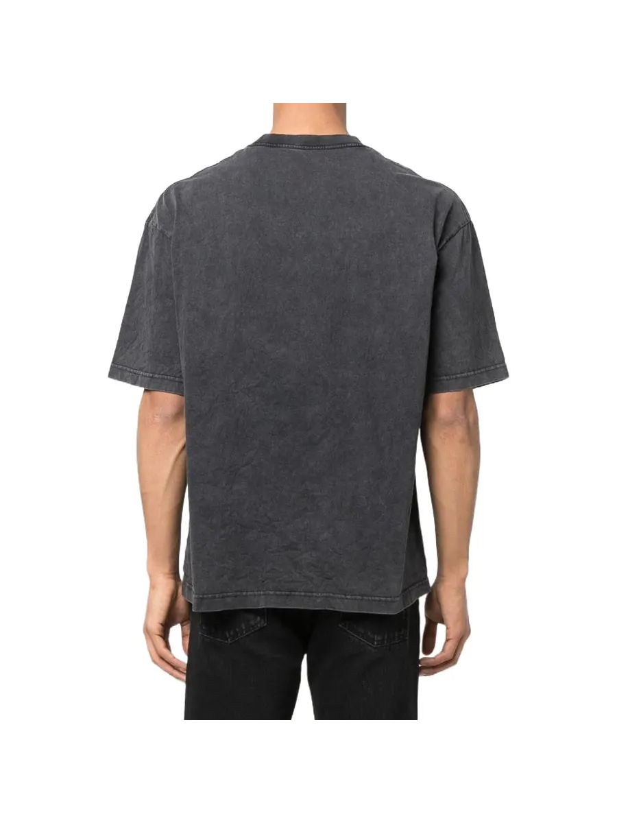 Футболка Balenciaga Varsity Logo Short Sleeve T-Shirt 'Washed Black' — изображение 6 из 6, черный