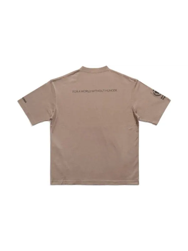Футболка x wfp t-shirt medium fit 'beige' Balenciaga — изображение 2 из 2, бежевый
