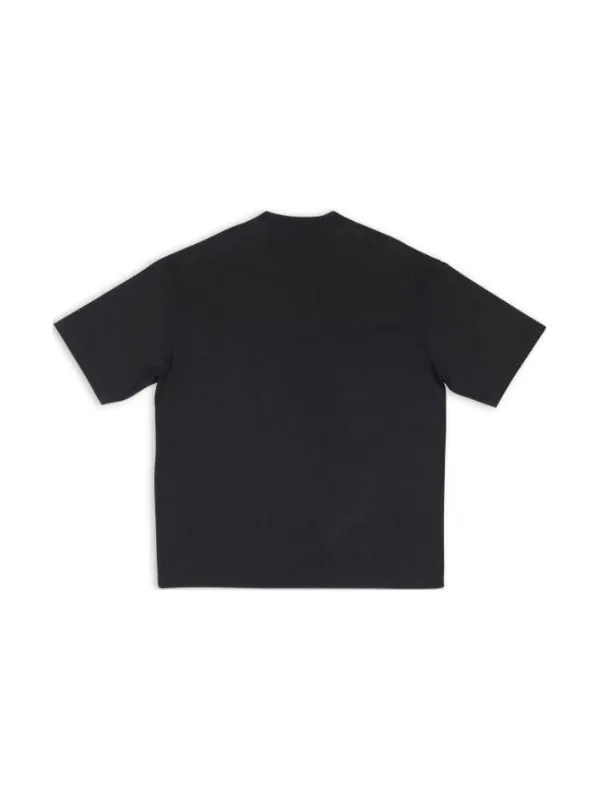 Футболка qixi crest t-shirt medium fit 'black' Balenciaga — изображение 2 из 4, черный