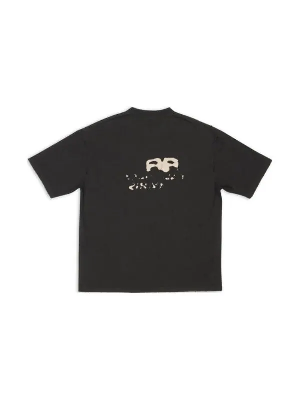 Футболка hand-drawn bb icon t-shirt medium fit 'black' Balenciaga — изображение 2 из 4, черный