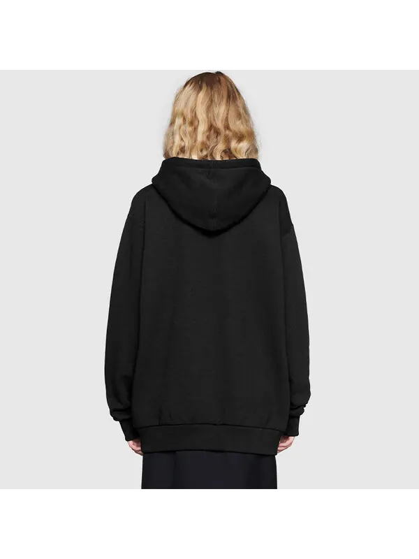 Толстовка Gucci Mad Cookies Embroidered Hoodie, с вышивкой — изображение 4 из 4, черный