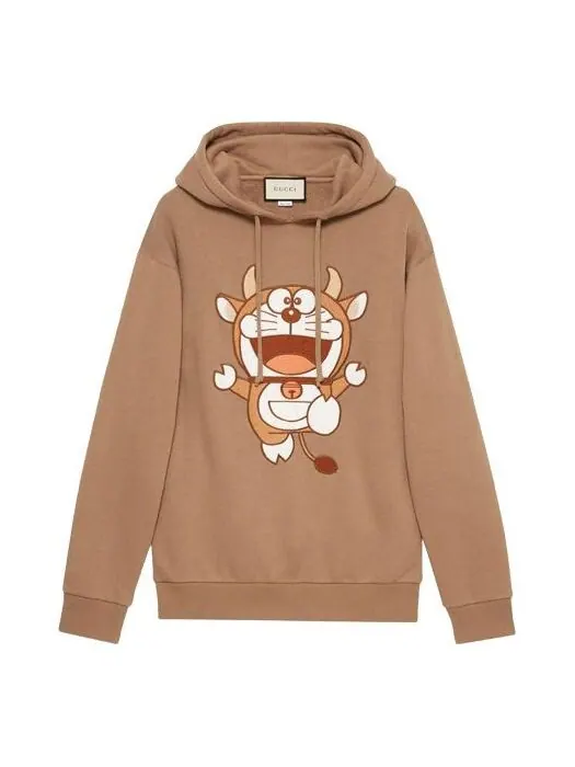Худи Gucci x Doraemon, коллаборация — изображение 1 из 4, коричневый