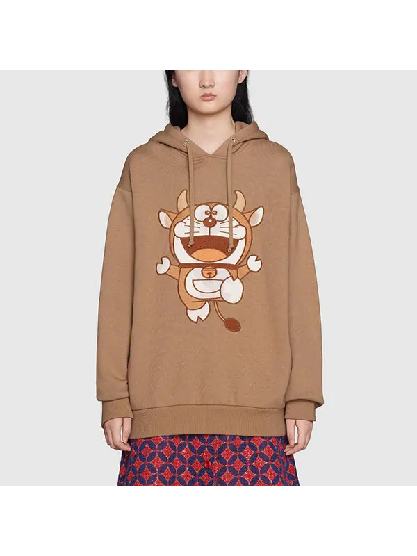 Худи Gucci x Doraemon, коллаборация — изображение 2 из 4, коричневый