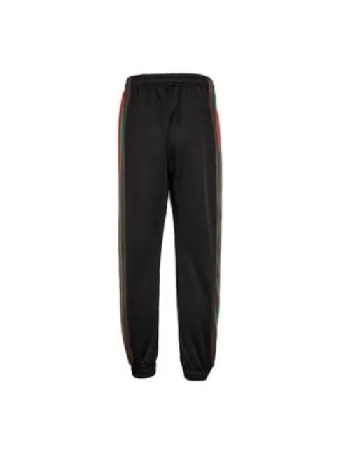 Брюки Gucci jogging casual trousers, с боковыми цветными полосами — изображение 1 из 1, черный