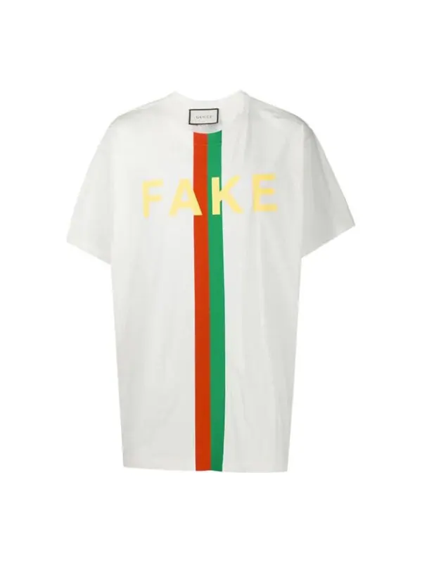 Футболка GUCCI Печать с алфавитом, Короткий рукав — изображение 1 из 4, белый