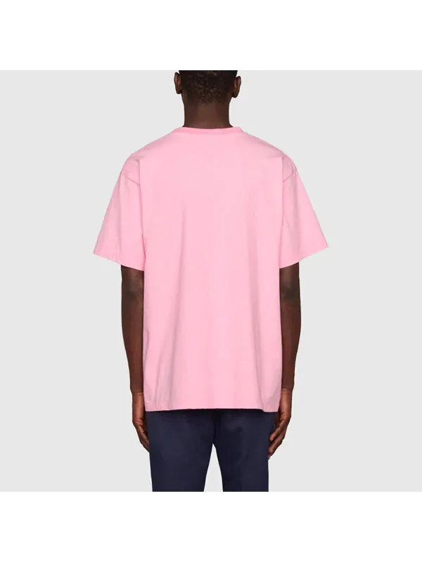 Футболка pineapple cotton t-shirt 'pink' Gucci — изображение 4 из 4, розовый