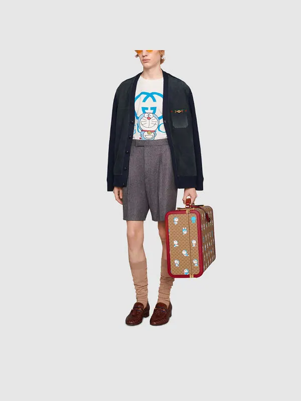 Футболка Gucci x Doraemon Oversized T-shirt White Blue — изображение 2 из 4, белый/синий