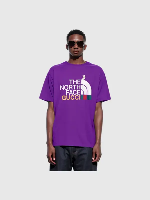 Футболка Gucci x The North Face Logo Tee — изображение 4 из 4, фиолетовый