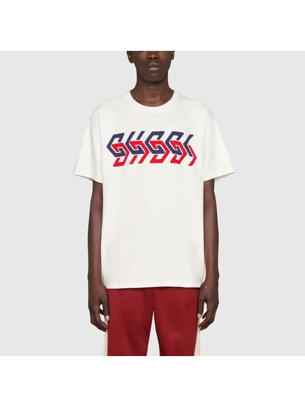 Футболка Gucci Mirror Print — изображение 1 из 4, белый