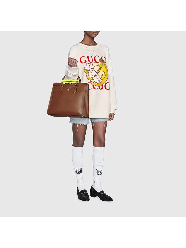 Свитер Gucci Bananya Sweatshirt, стиль High Street — изображение 2 из 4, белый