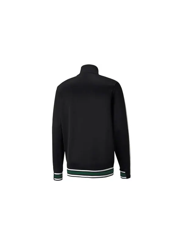 Куртка t7 archive remaster track jacket 'black' Puma — изображение 2 из 4, черный/белый/зеленый