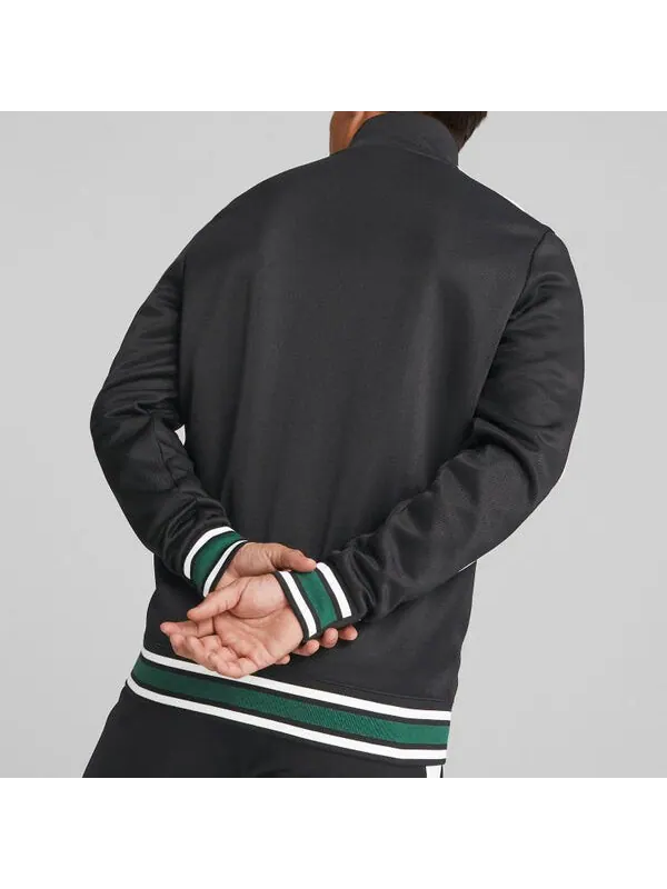 Куртка t7 archive remaster track jacket 'black' Puma — изображение 4 из 4, черный/белый/зеленый