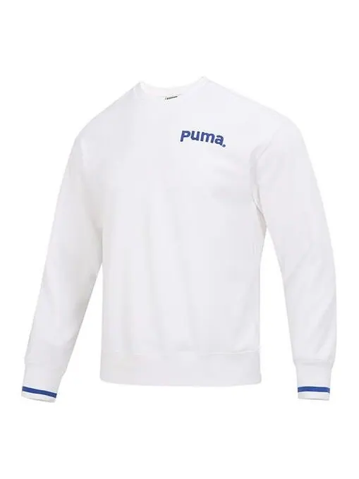 Свитер team crew tr logo long sleeve sweater 'white' Puma