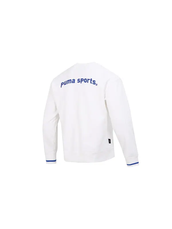 Свитер team crew tr logo long sleeve sweater 'white' Puma — изображение 2 из 4, белый