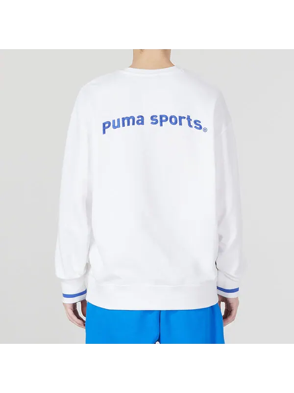 Свитер team crew tr logo long sleeve sweater 'white' Puma — изображение 4 из 4, белый