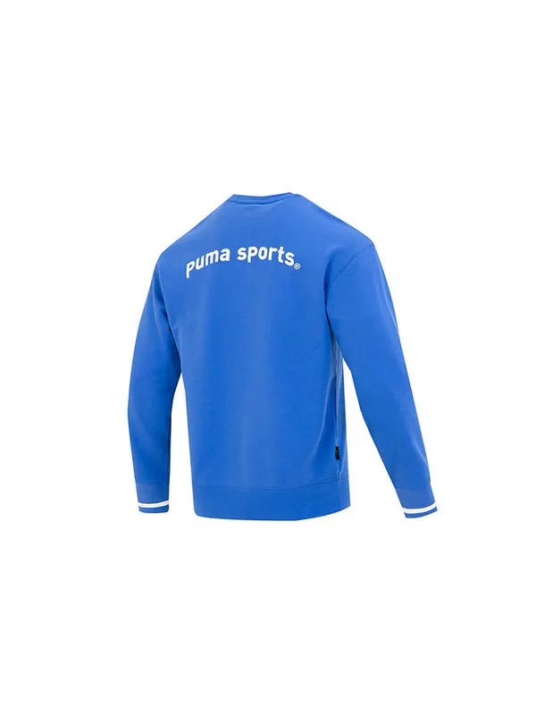 Свитер team crew tr logo sweater 'blue' Puma — изображение 2 из 4, синий