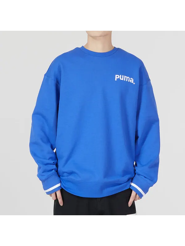 Свитер team crew tr logo sweater 'blue' Puma — изображение 3 из 4, синий