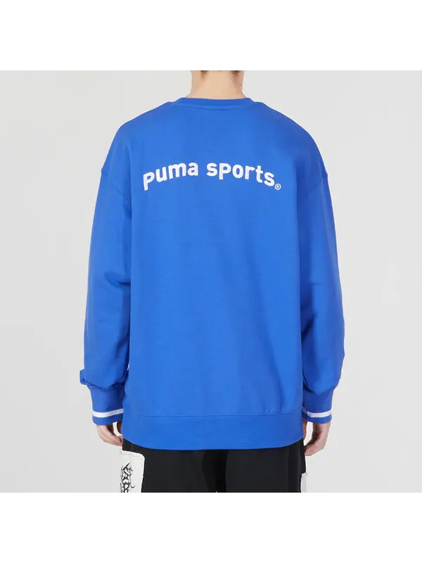 Свитер team crew tr logo sweater 'blue' Puma — изображение 4 из 4, синий