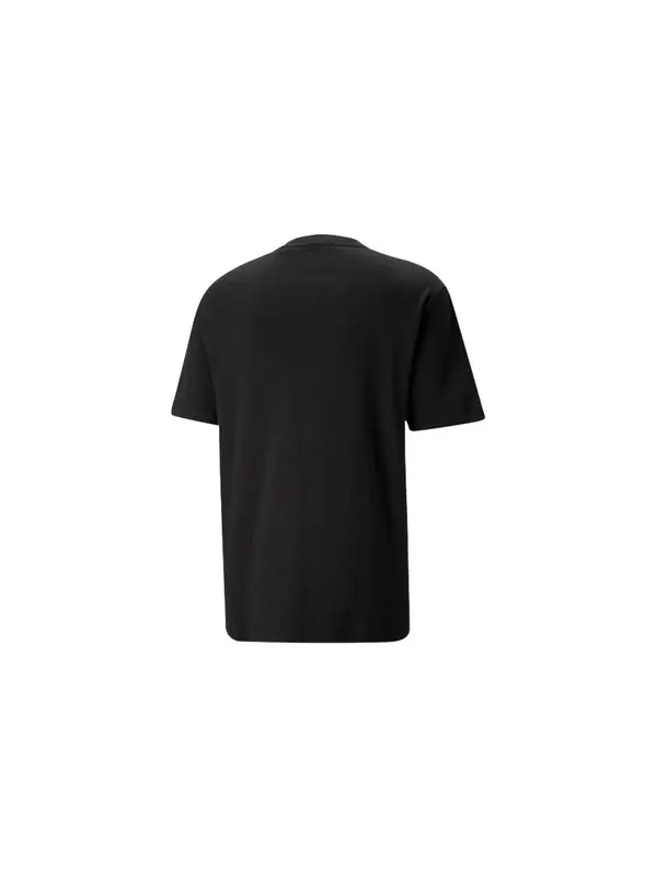 Футболка solid regular shirts 'black' Puma — изображение 2 из 4, черный