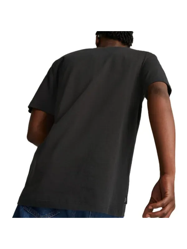 Футболка solid regular shirts 'black' Puma — изображение 4 из 4, черный
