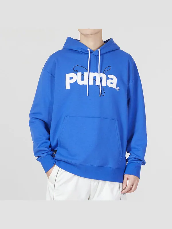 Толстовка essential regular hoodie 'blue' Puma — изображение 3 из 4, синий