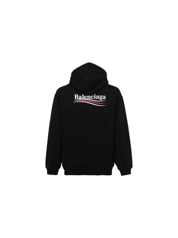 Толстовка embroidered political campaign oversized hoodie 'black white' Balenciaga — изображение 3 из 3, черный/белый