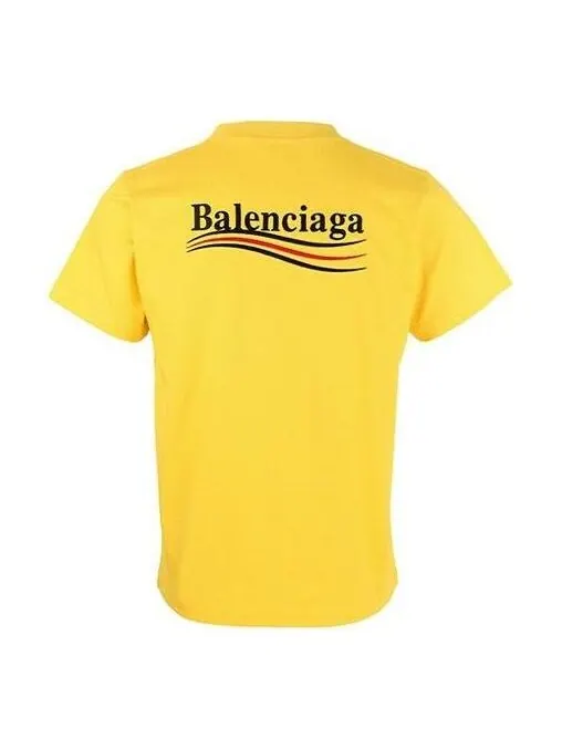 Футболка political campaign t-shirt large fit 'yellow' Balenciaga — изображение 1 из 4, желтый
