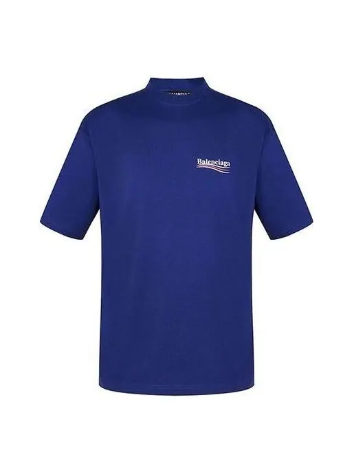 Футболка political campaign t-shirt large fit 'blue' Balenciaga — изображение 1 из 4, синий