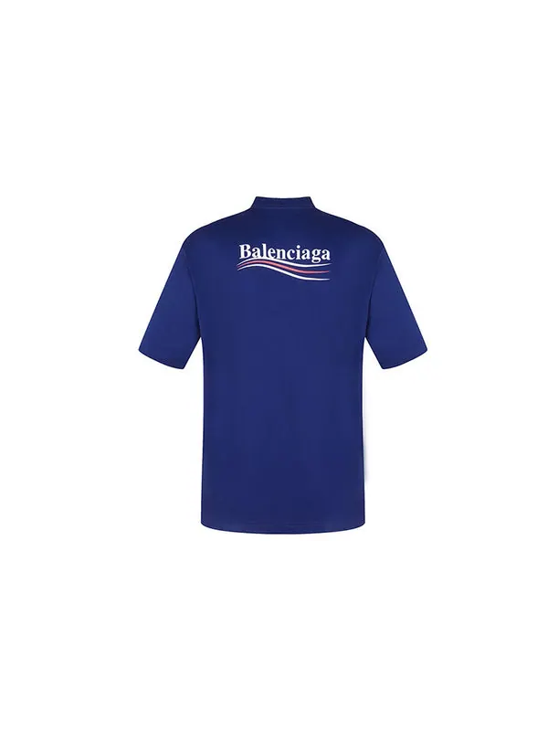 Футболка political campaign t-shirt large fit 'blue' Balenciaga — изображение 2 из 4, синий