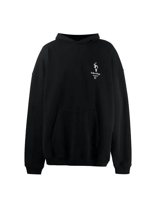 Худи Balenciaga Paris Olympics Oversized Hoodie 'Black' — изображение 1 из 4, черный