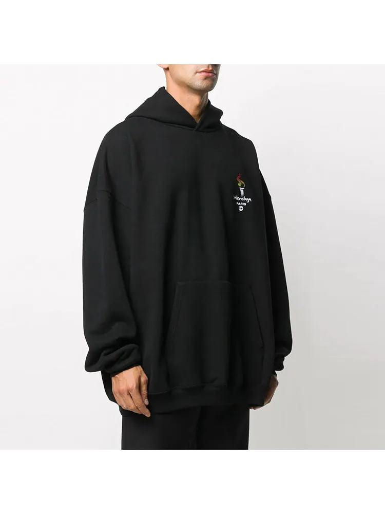 Худи Balenciaga Paris Olympics Oversized Hoodie 'Black' — изображение 2 из 4, черный