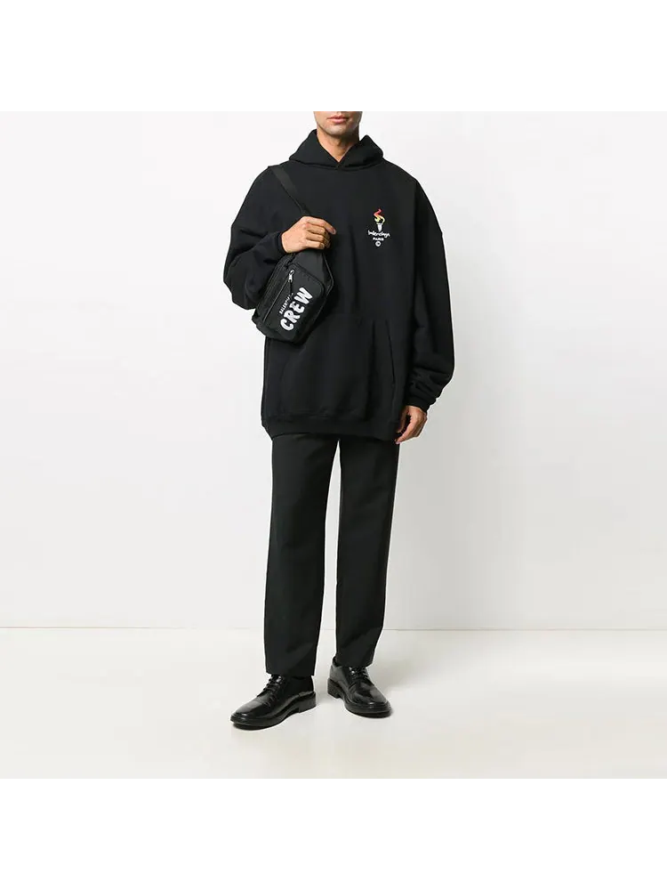 Худи Balenciaga Paris Olympics Oversized Hoodie 'Black' — изображение 4 из 4, черный
