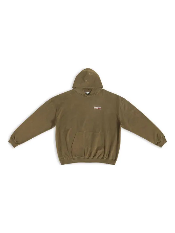 Толстовка political campaign large fit hoodie 'khaki' Balenciaga — изображение 1 из 4, хаки