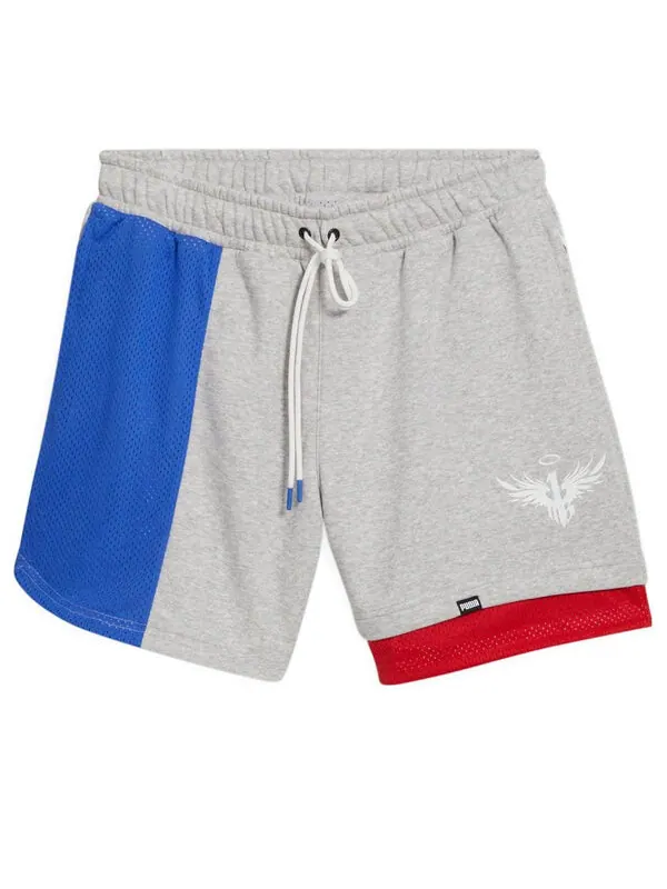 Шорты x melo ralph shorts 'grey blue red' Puma — изображение 1 из 2, серый/синий/красный