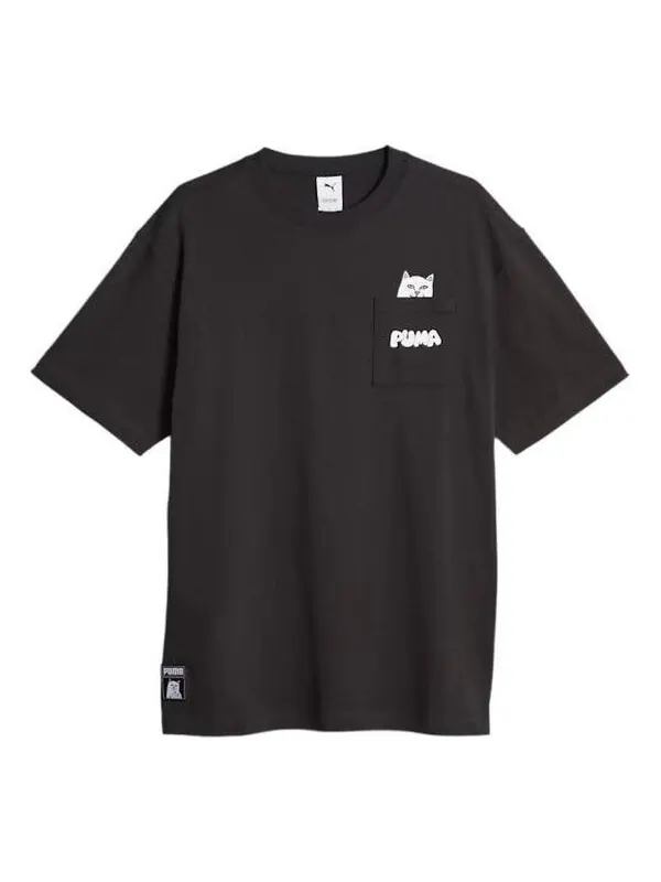 Футболка x ripndip ss23 logo t-shirt 'black' Puma — изображение 1 из 1, черный