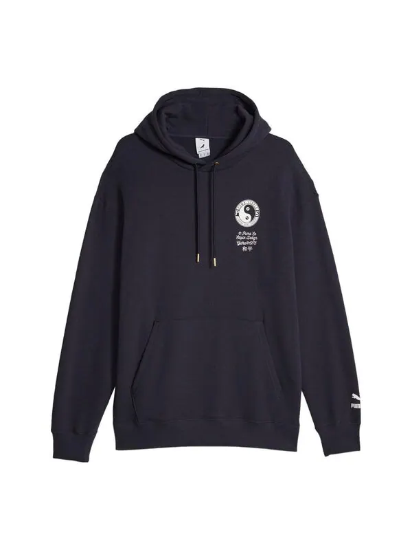 Толстовка PUMA x STAPLE Hoodie 'New Navy' — изображение 1 из 2, темно-синий