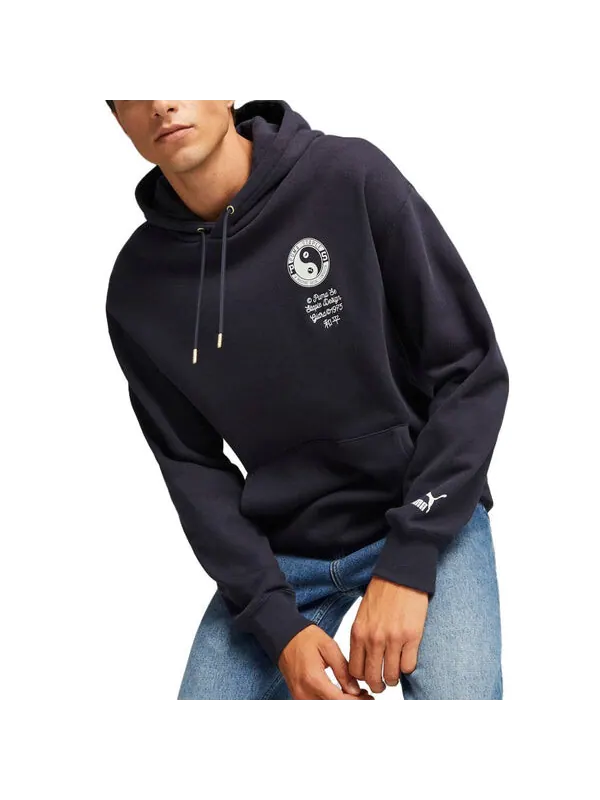 Толстовка PUMA x STAPLE Hoodie 'New Navy' — изображение 2 из 2, темно-синий