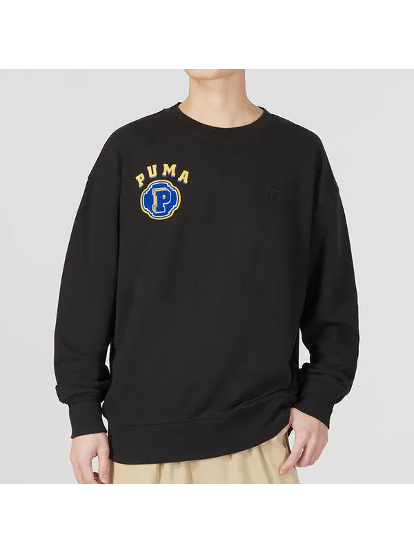 Свитер team crew graphic sweater 'black' Puma — изображение 3 из 4, черный