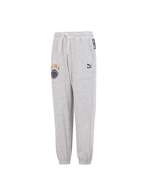 Брюки team pants tr logo pants 'grey' Puma — изображение 1 из 4, серый