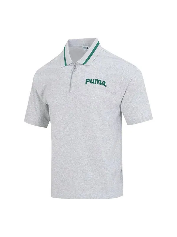 Рубашка поло polo shirts 'grey' Puma — изображение 1 из 4, серый
