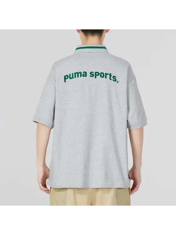 Рубашка поло polo shirts 'grey' Puma — изображение 4 из 4, серый