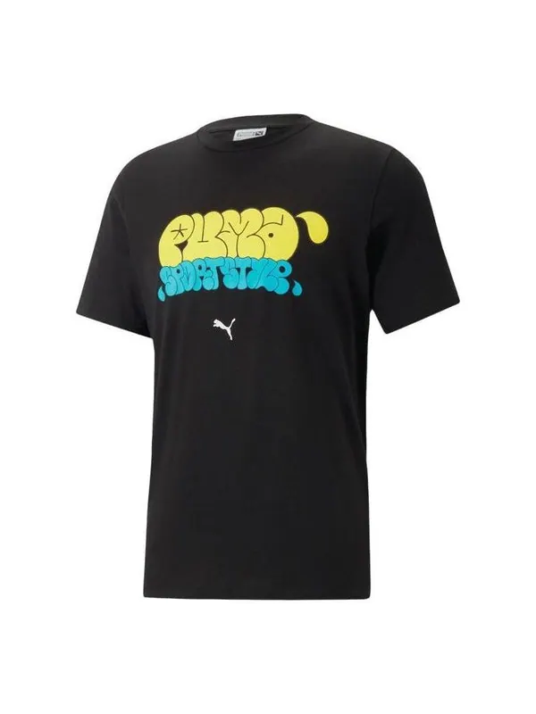 Футболка graphics graffiti t-shirts 'black' Puma — изображение 1 из 4, черный