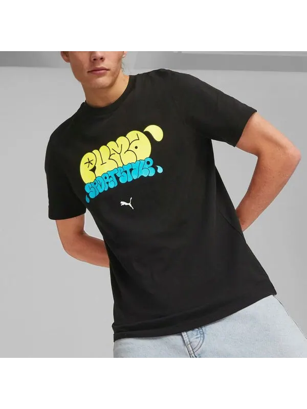 Футболка graphics graffiti t-shirts 'black' Puma — изображение 4 из 4, черный