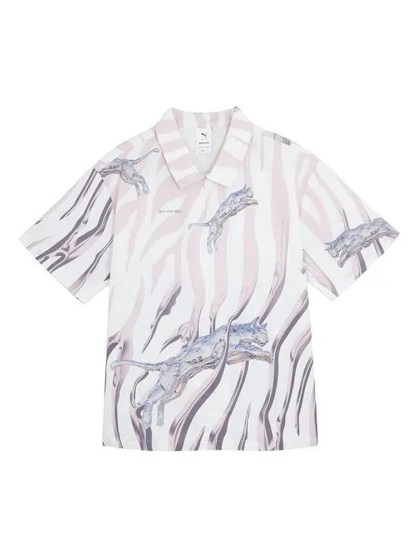 Рубашка x sorayama woven shirt 'white' Puma — изображение 1 из 2, белый