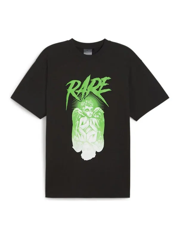 Футболка hoops x lafranc graphic t-shirt 'black' Puma — изображение 1 из 2, черный/зеленый