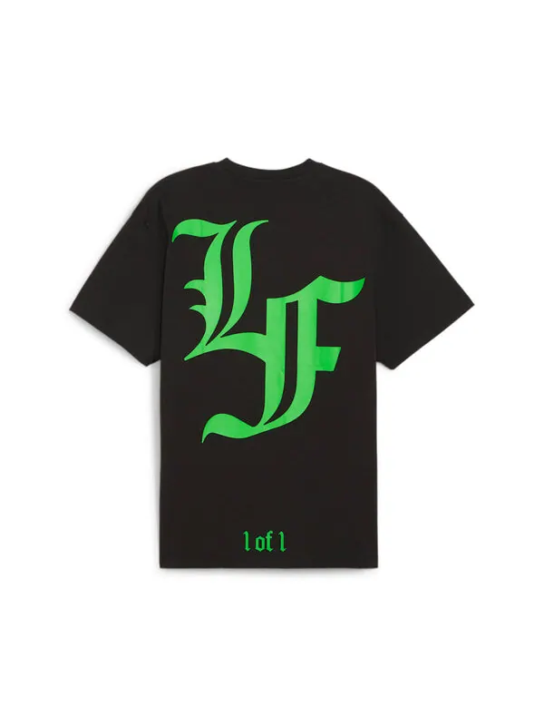 Футболка hoops x lafranc graphic t-shirt 'black' Puma — изображение 2 из 2, черный/зеленый