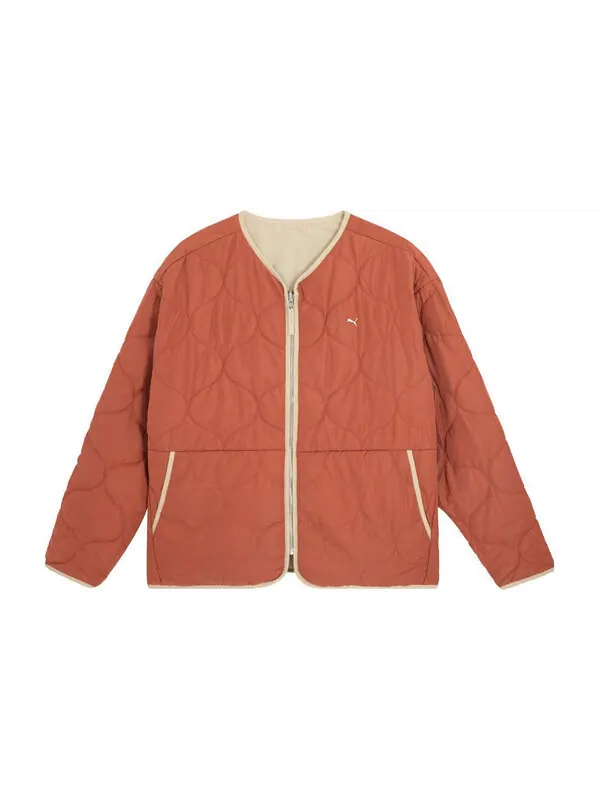 Куртка mmq lw padded jacket 'pink' Puma — изображение 3 из 4, розовый/белый