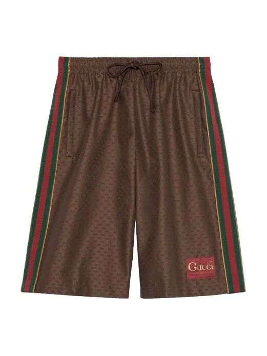 Шорты Gucci ss21 printing shorts — изображение 1 из 4, коричневый